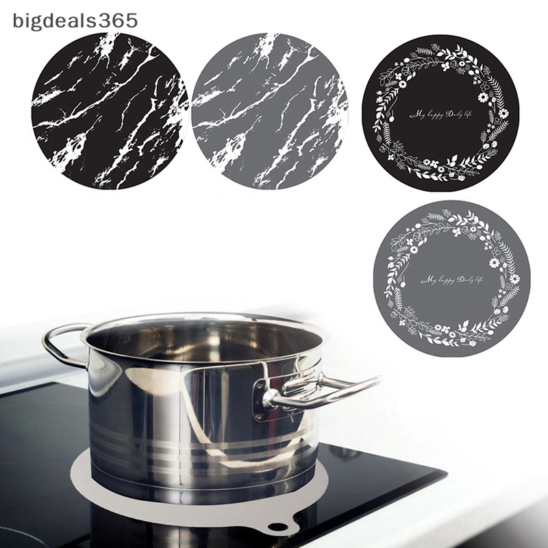 [bigdeals365] 1pc แผ่นรองเตา Induction Cooktops แม่เหล็กซิลิโคนกันลื่นป้องกันรอยขีดข่วนความต้านทานความร้อนสําหรับเตาแม่เหล็กไฟฟ้าสต็อกใหม่