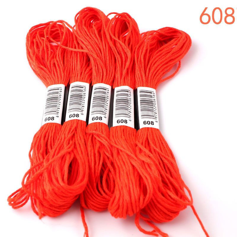 5 Skeins ด้าย DMC 612-793 ปักครอสติส 8 เมตรพรีเมี่ยมสีรุ้งเย็บปักถักร้อยไหมขัดฟัน