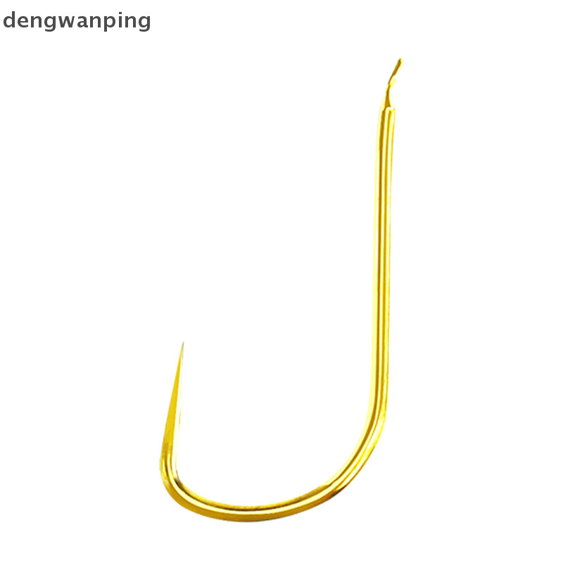 [dingwanping] 100 ชิ้นใหม่ Kanto Barbless ตะขอปลาสีทองก้านยาวหลุมดําปลาคาร์พและอุปกรณ์ตกปลาปลาคาร์พ [TH]