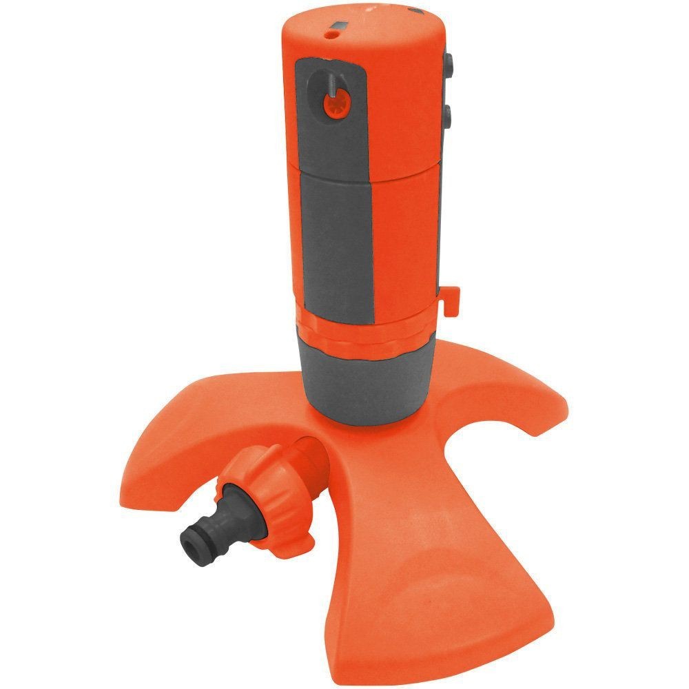 [พร้อมส่ง] GEAR DRIVE SPRINKLER WITH PT BASE FONTAN สปริงเกอร์ ตั้งพื้นปรับได้ 3 ทิศทาง FONTAN 1/2x5/8 นิ้ว สีเทา-ส้ม