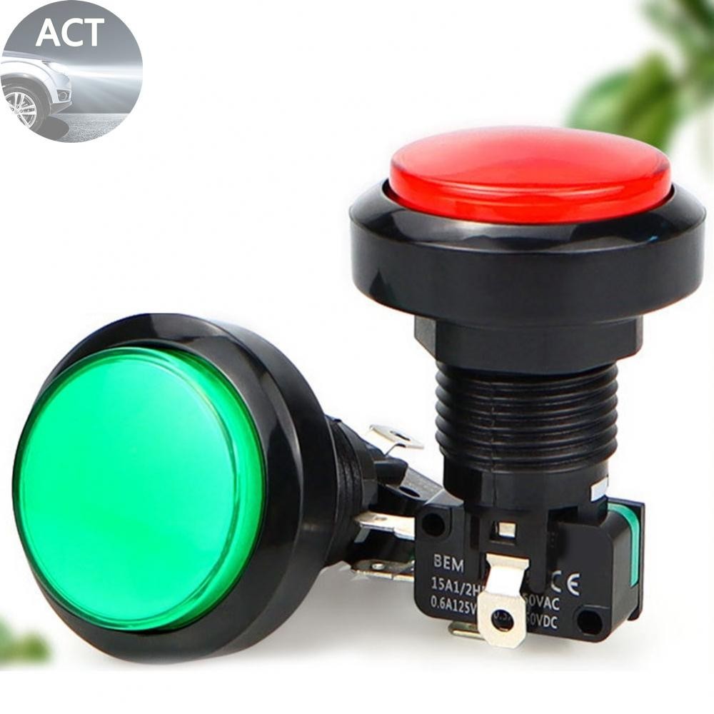 【ACRIVEP-TH】Push Button Switch 1 Open 1 Closed 15A 34MM/45MM For Arcade Game Console