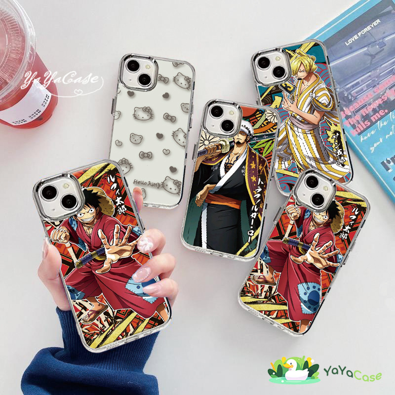 สำหรับ iPhone11 13 Case For เคสไอโฟน14 15 12 pro max 7 8 14 15 Plus X XR XS Max โจรทะเลรุ่นสไตล์ ขั้นสูงกรอบรูปโลหะ เคส