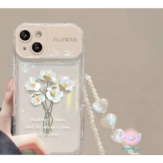 สําหรับ iPhone X XR XSสูงสุด 11 13 15 12 Pro Max 7 8 14 15 Plusดอกไม้vanity Mirrorเคสโทรศัพท์ซิลิโคนAnti-Fall case