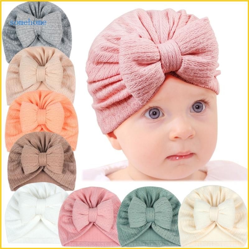 Some แฟชั่น Bowknot Turban หมวกเด็กทารกยืดหยุ่น Beanie หมวกนุ่ม Breathable สาวโรงพยาบาล Bonnet หมวกสําหรับทารกแรกเกิด