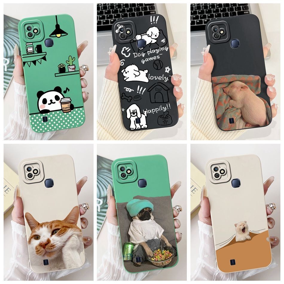 Infinix Smart HD 2021 X612B X612 เคสลายตลก Smart HD (2021) เคสซิลิโคนอ่อนนุ่มป้องกันเลนส์