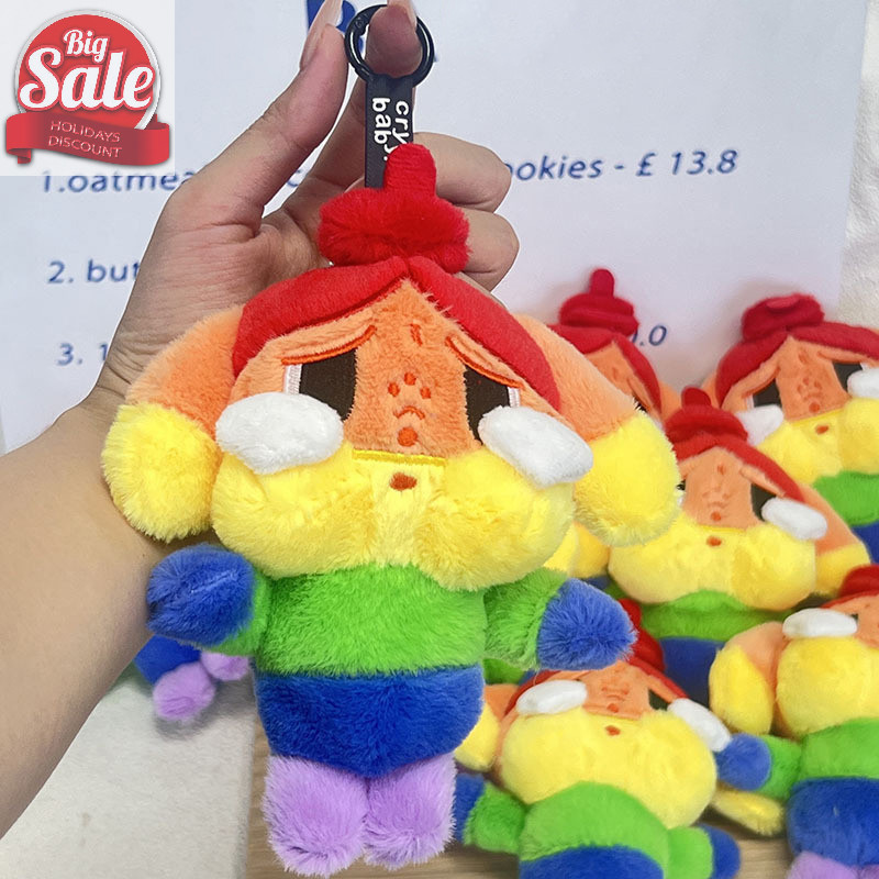 Af น่ารัก Pop Mart ของเล่นตุ๊กตา Rain Crybaby ตุ๊กตาตุ๊กตาจี้สาวการ์ตูนพวงกุญแจรถกระเป๋าเป้สะพายหลังกระเป๋าตกแต่ง A