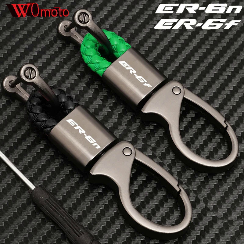 Universal สําหรับ Kawasaki ER6F ER6N พวงกุญแจ Kering Rotable โลหะ Key Chain ผู้ถือแหวนอุปกรณ์เสริมรถ