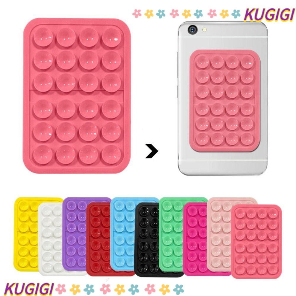 Kugigi ที่วางโทรศัพท์แบบดูดโทรศัพท์, แผ่นดูดโทรศัพท์ซิลิโคนกันลื่น, อุปกรณ์โทรศัพท์มือถือ กาวด้านหลังคงที่โทรศัพท์ติดตั้งถ้วยดูด