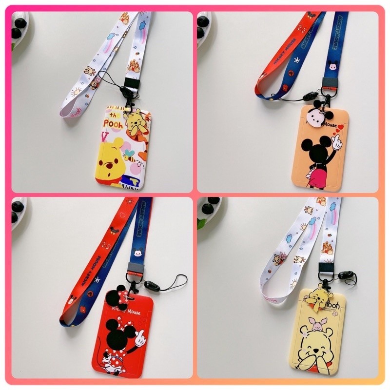 ที่ใส่บัตรพนักงาน คีย์การ์ด คล้องคอ กรอบปั้มลายนูน ลายการ์ตูนน่ารักๆ สินค้านำเข้าพร้อมส่ง Card Holder