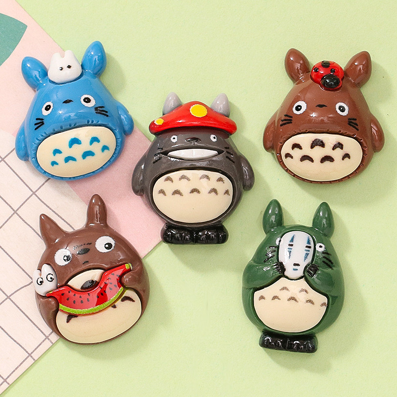 อุปกรณ์เรซิน DIY การ์ตูนน่ารักเพื่อนบ้านของฉัน Totoro Cat Series DIY ครีมกาว Handmade Hairpin เคสโทรศัพท์อุปกรณ์ตกแต่ง DIY ถ้วยน้ํา Headdress วัสดุทําด้วยมือ