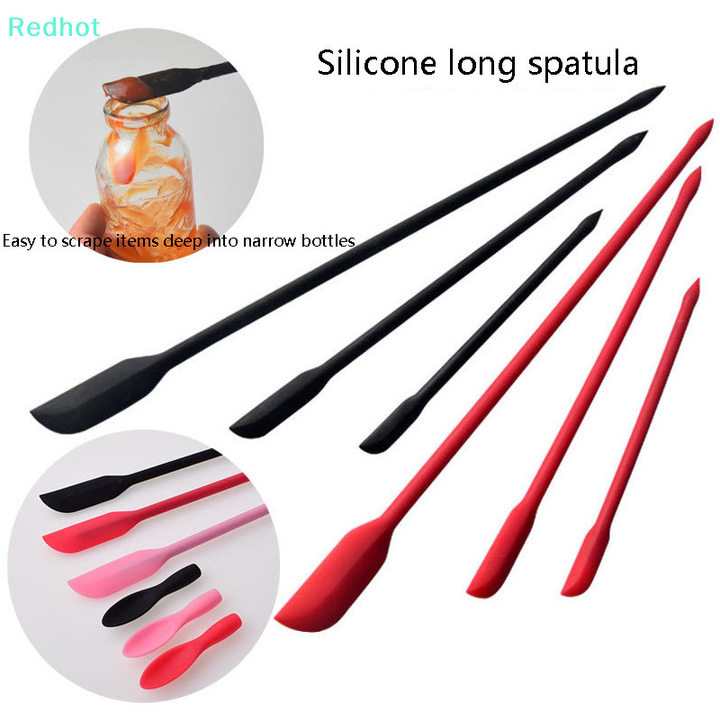 <Redhot> มินิไม้พายซิลิโคนขวดบางซิลิโคน Scraper Gadget Face Mask แปรงซิลิโคนยืดหยุ่น Scraper เครื่องครัว BPA ฟรีลดราคา
