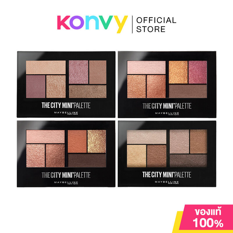 Maybelline New York The City Mini Eyeshadow Palette 6.1g เมย์เบลลีน นิวยอร์ก มินิพาเลทอายแชโดว์ชนิดฝุ่น.