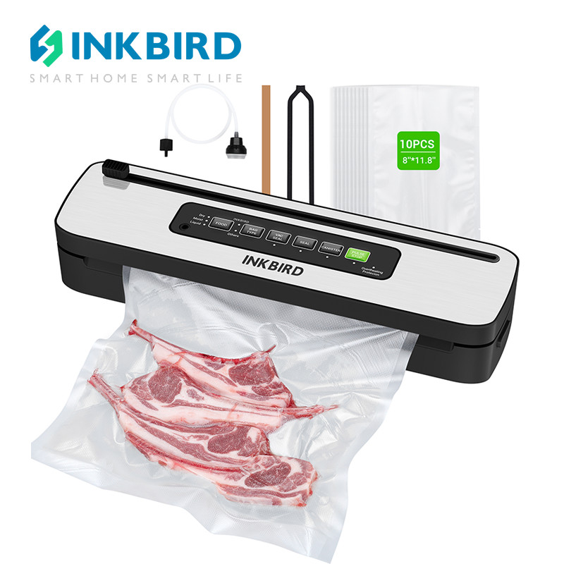 Inkbird INK-VS05 เครื่องซีลสูญญากาศ เครื่องบรรจุอาหารสด พร้อมเครื่องตัดในตัว