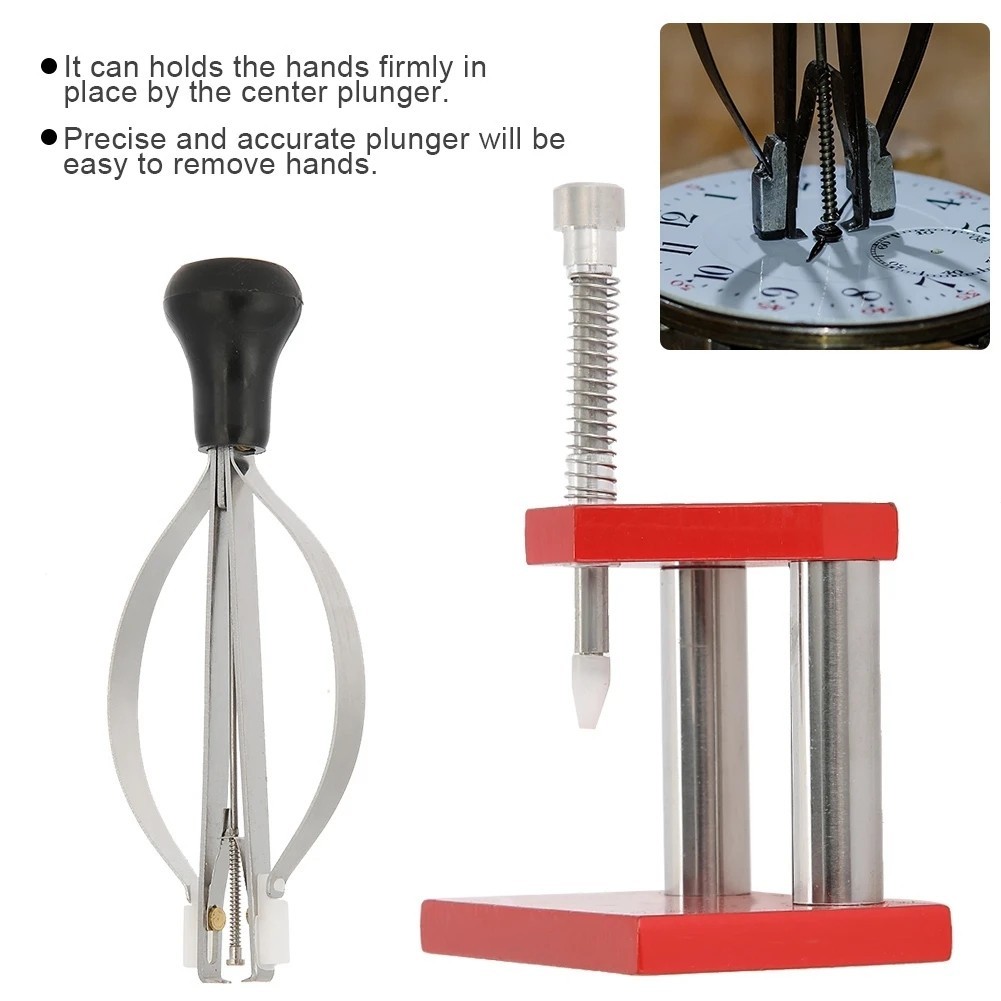 เครื่องมือนาฬิกา Hands Remover Plunger Puller โลหะผสมเหล็ก Fitter เปิดมือชุดนาฬิกาซ่อมเครื่องมือสําหรับช่างซ่อมนาฬิกานาฬิกามือถอดเครื่องมือ