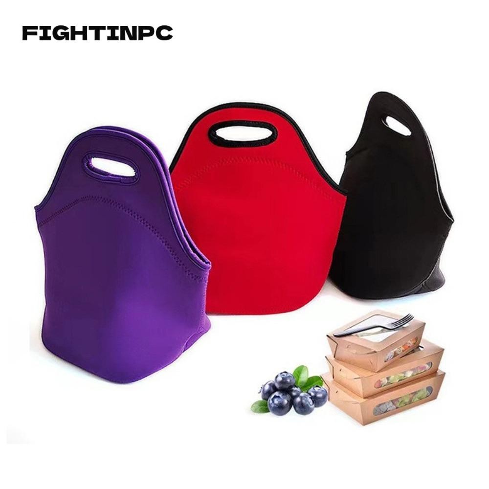 FIGHTINPC สองเท่า, กระเป๋าเบนโตะกันน้ําฉนวนกันความร้อนแบบหนา, กระเป๋าปิกนิก นีโอพรีน