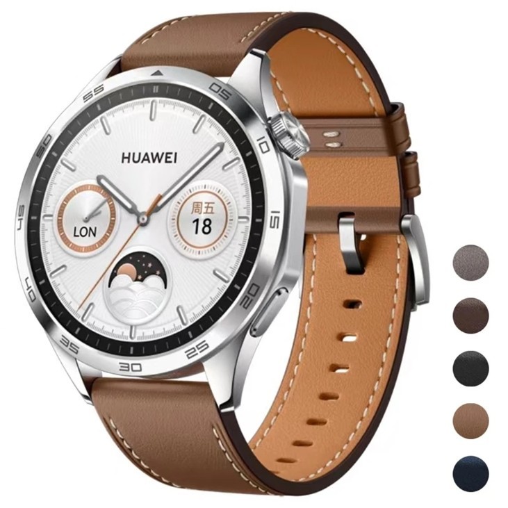 สายหนังสําหรับ HUAWEI WATCH GT 4 46mm WATCH 4 Pro GT 3 GT2 Pro 42mm Buds Band 22mm 20mm Watchbands เปลี่ยนข้อมือ