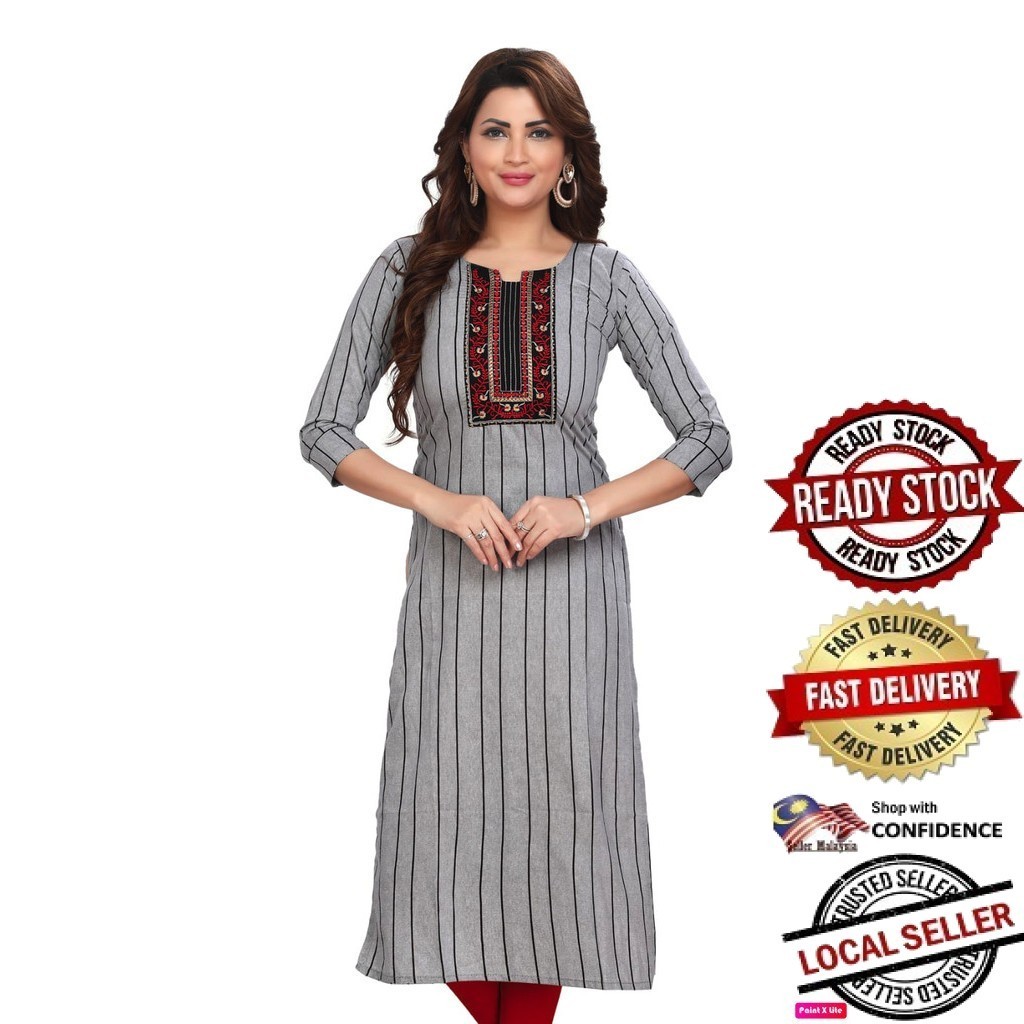 Kurti Indian Women Kurtis Top Saree Sari Punjabi Suit Readymade Kurti UD1544PG