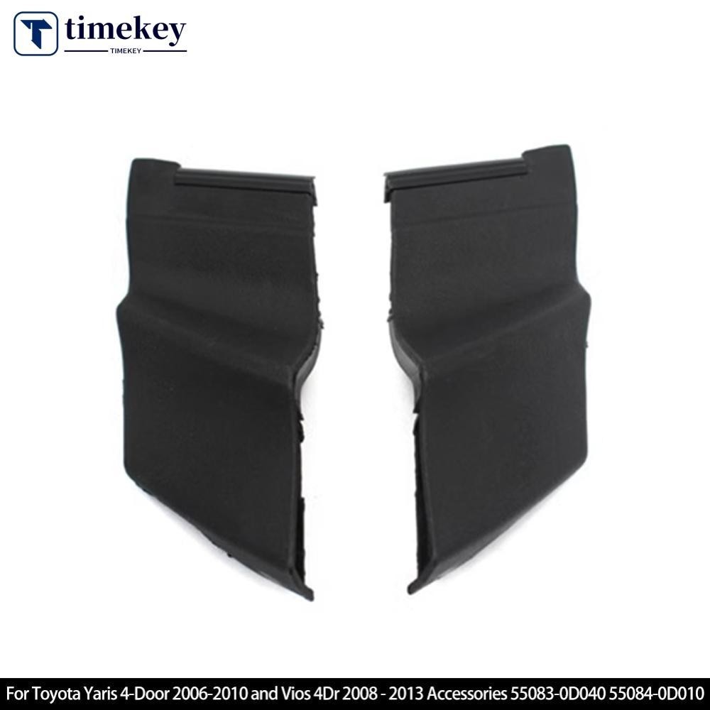 Timekey 1 PC รถกระจก Wiper ด้านข้างฝาครอบสําหรับ Toyota Yaris 4 ประตู 2006-2010 และ Vios 4Dr 2008 - 2013 อุปกรณ์เสริม 55083-0D040 55084-0D010 D8K7