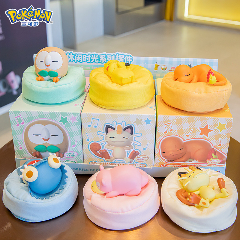 Action Figure Pokemon Pikachu Snorlax Slowpoke Rowlet Bulbasaur Pokémon รูป