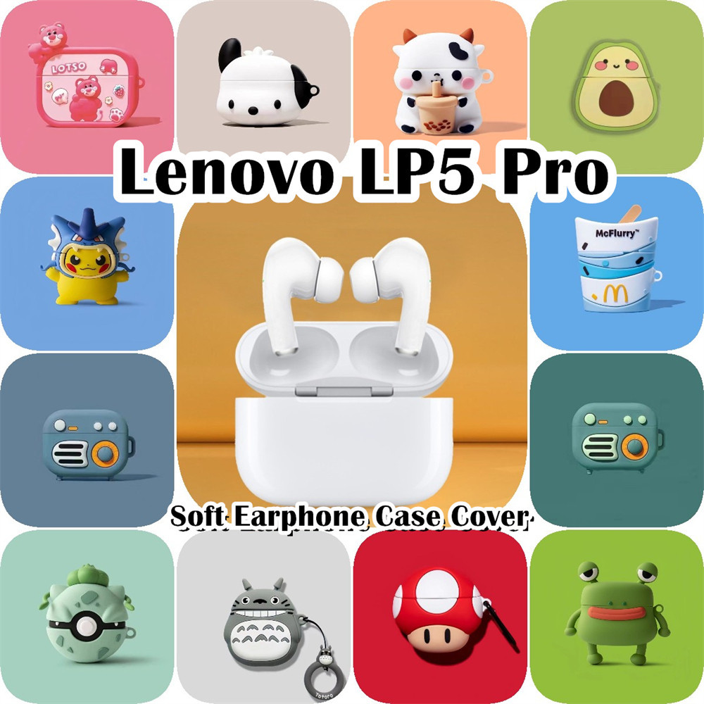 READY STOCK!นําไปใช้กับ Lenovo LP5 Pro เคส Case เคสหูฟัง การ์ตูนง่าย ซิลิโคนนุ่ม เคส เคสหูฟัง NO.2