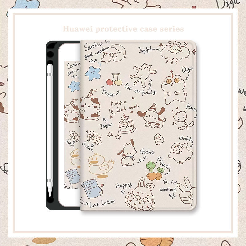 สําหรับhuawei Mediapad M6 M5 10.8 8.4 Lite 10.1 นิ้วSE 11 กรณีผู้ถือปากกาHuawei Matepad T10 T10s Pro 12.6 Air 11.5 S 2024 สําหรับMate Se 10.4 2022 Honor Pad 9 X9 กรณี