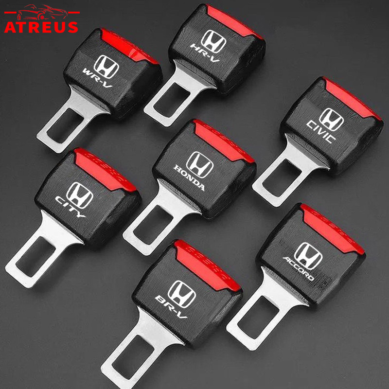 Honda คลิปหัวเข็มขัดนิรภัยรถยนต์ หัวต่อขยายเข็มขัดนิรภัยรถยนต์ ที่เสียบเบลท์หลอกใช้งานได้จริงเสียบต่อกันได้ สำหรับ Honda civic 11th gen fd fc eg fk HRV Jazz City Mugen Fit Vezel Accord BRV WRV Stream