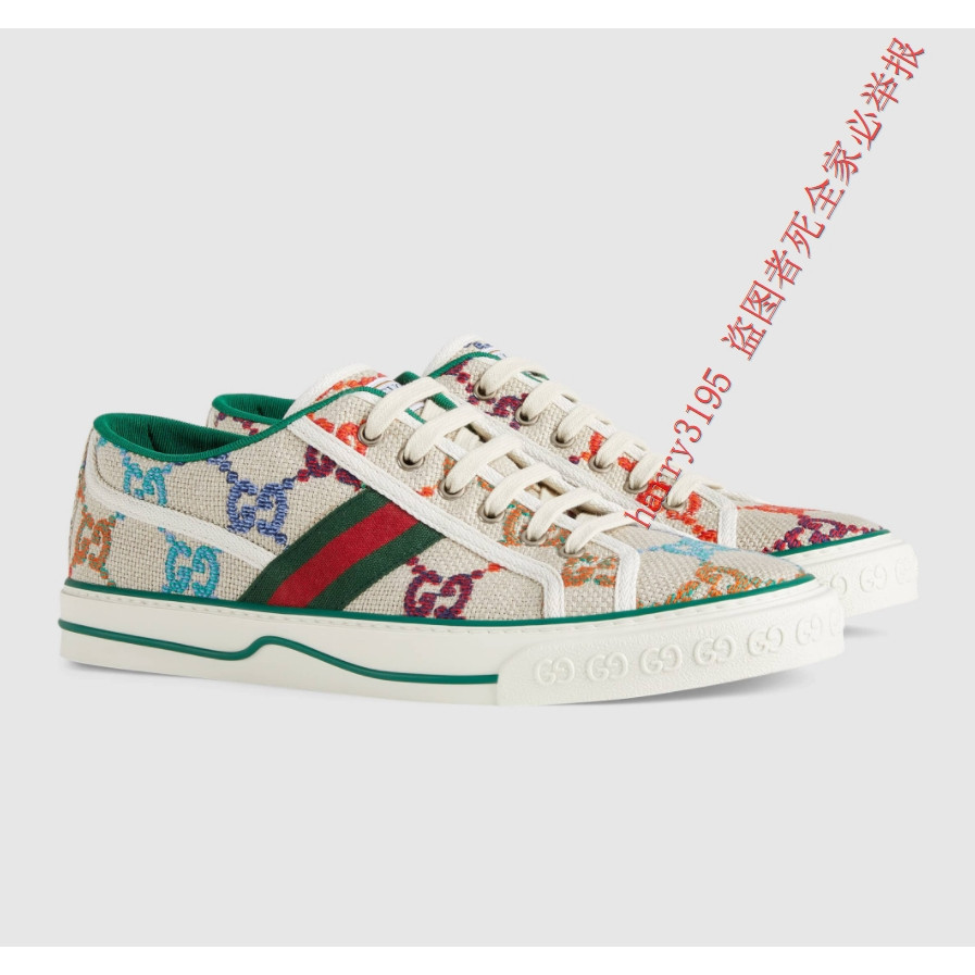 Gucci Men's Women's Canvas 1977 TENNIS SNEAKER TRAINER Shoes Size 35-46 TT4688