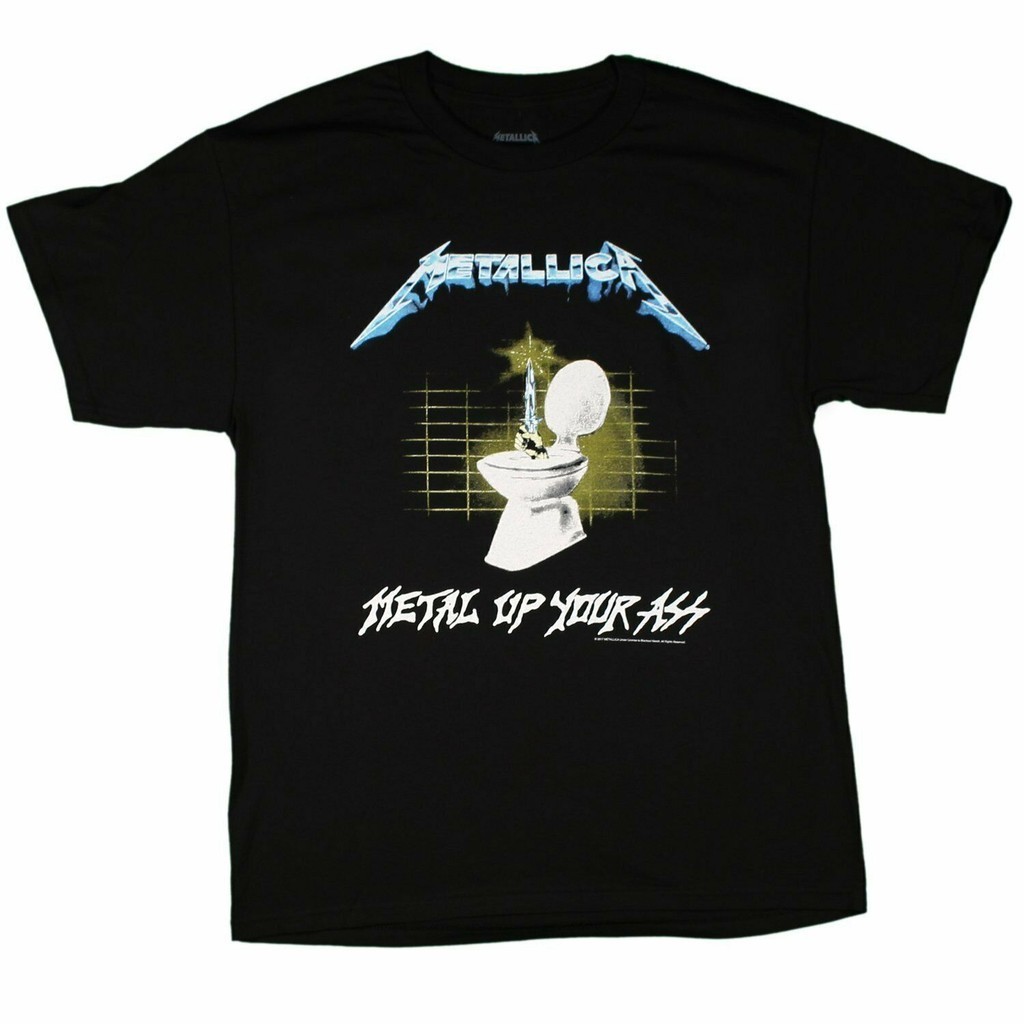 {XS-3XL} Metallica Metal Up Your Ass กีฬาฟิตเนส Plus ขนาดชายเสื้อยืดคริสต์มาสของขวัญ Tops Tees