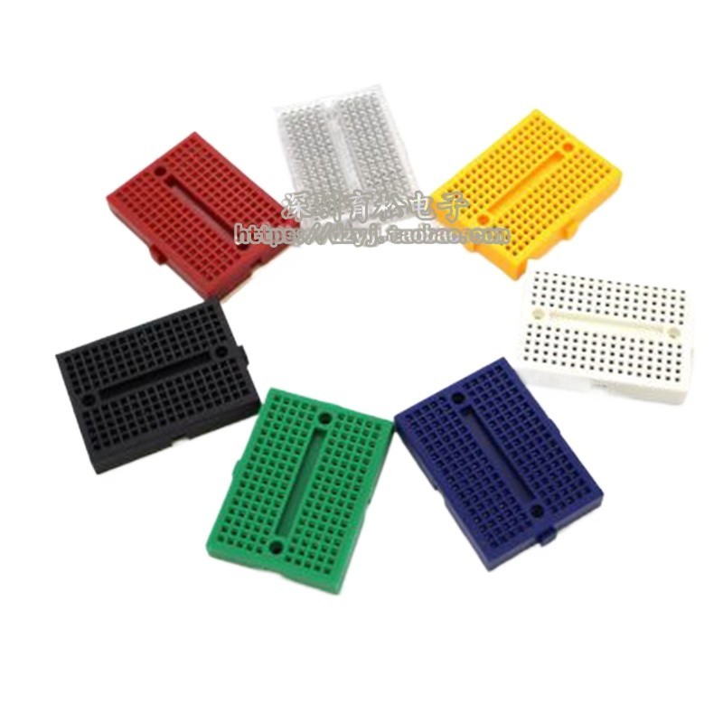 Syb-170 Breadboard Mini Small Breadboard syb-170 บอร์ดขนาดเล็กการทดลอง syb-170 กระดานขนาดเล็กสีขาว, แดง, น้ําเงิน, เขียว, ดํา, เหลือง, โปร่งใส Breadboard