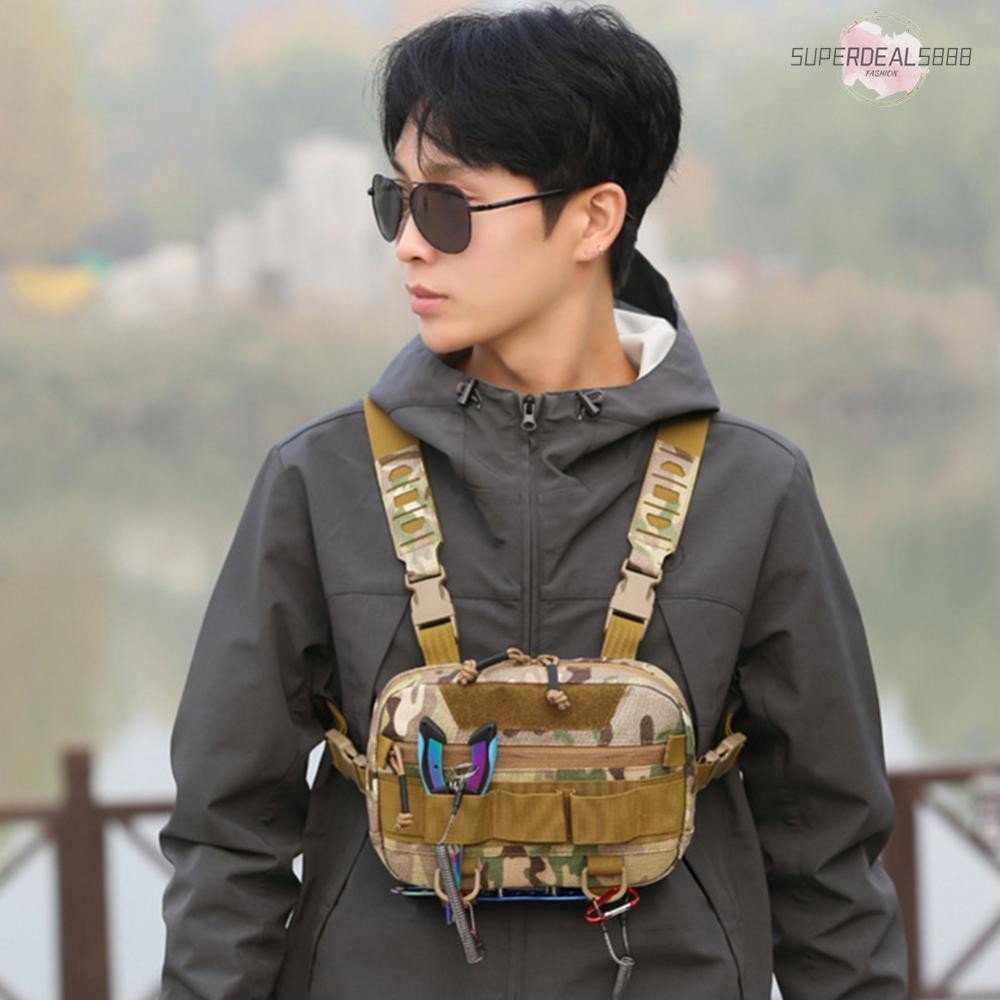 Climbing Camping Backpack กระเป๋าเป้เสื้อกั๊กเดินทางความจุขนาดใหญ่สําหรับกีฬากลางแจ้ง [SuperDeals888.th]