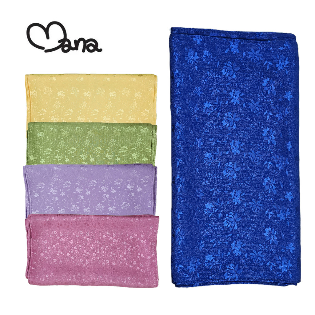 สไบเรียบมีลาย ผ้าแจ็คการ์ด (สุ่มลายผ้า) หน้ากว้าง 14 นิ้ว ยาว 3 เมตร มี 25 สี