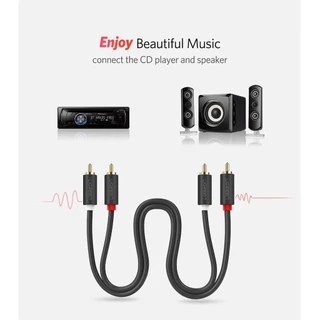 UGREEN รุ่น AV104 2 RCA to 2 RCA สายสัญญาณเสียง Stereo Audio Cable สายยาว 1-2 เมตร