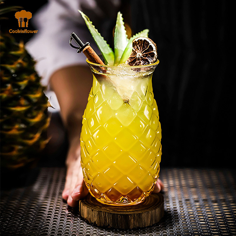 Ckfr 1 ชิ้น 480 มิลลิลิตรสับปะรดรูปค็อกเทลแว่นตาแก้วไวน์ถ้วยสําหรับ Home Bar Party โปร่งใสน้ําผลไม้แก้วใหม่