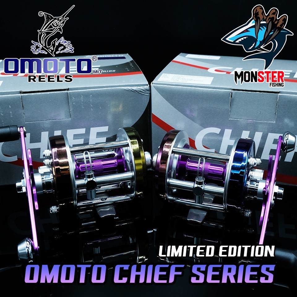 รอกตกปลา รอกเบททรงกลม OMOTO CHIEF SERIES 6000CS/6001CS LIMITED EDITION 2021 (สีไทเทเนี่ยม)