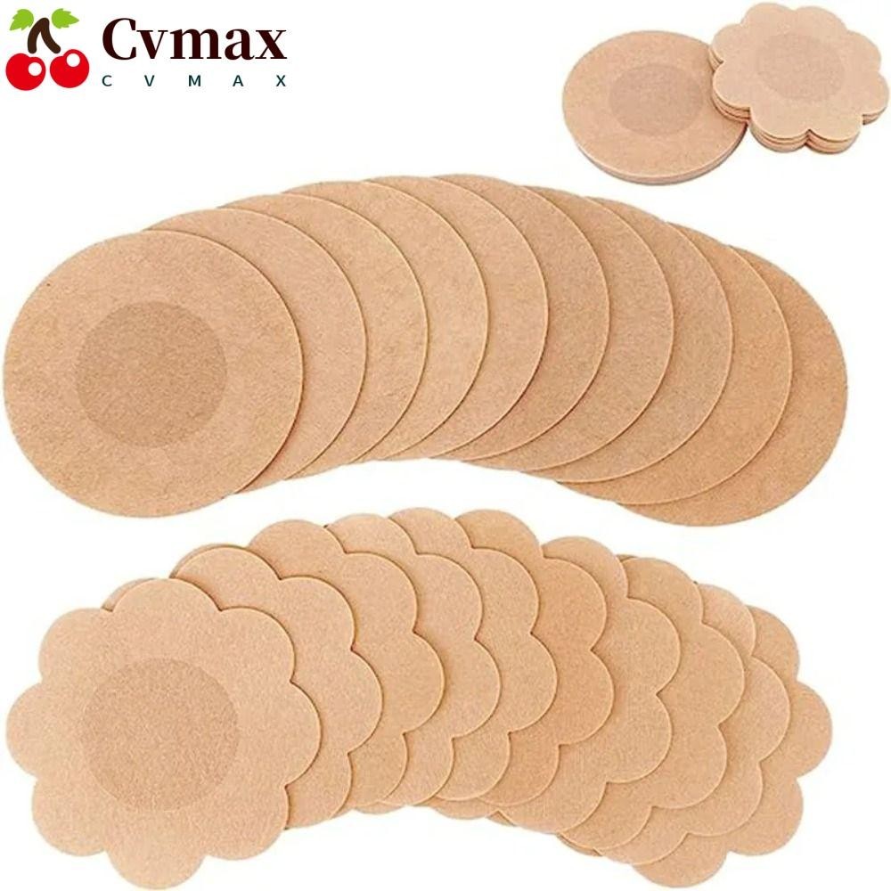 Cvmax สติกเกอร์ฝาครอบหัวนม,ที่มองไม่เห็นไม่ทอชุดชั้นในแบบใช้แล้วทิ้ง Padding, Self-Adhesive ผู้หญิงเทปยกเต้านม