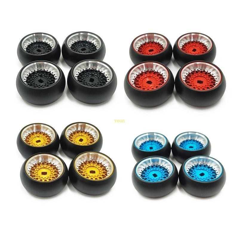 Youn 4pcsล้อแม็กสําหรับขอบ 5 Spoke Drift ยางสําหรับ rc 1 28 Wltoys K969 K989 P929