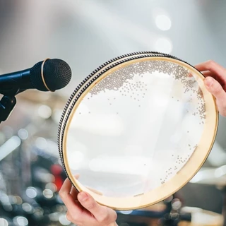 Hubert Wave Drum, สองด้านเสียงของ Sea Ocean Drum, Ocean Wave Bead Folk Songs Transparent Orff Instrument Hand Drum Percussion Play