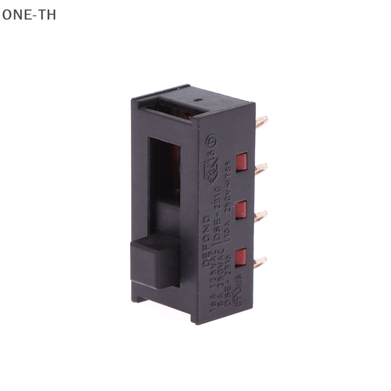 One-th DSE-2310 Pointed Pins 8 ฟุต 3 ไฟล์ 8A250V สลับสวิทช์สไลด์สีดําสําหรับเครื่องเป่าผมอะไหล่ใหม่