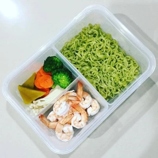 Moroheiya Noodles บะหมี่ผัก โมโรเฮยะ บะหมี่MK บะหมี่ผักอบแห้ง 1แพ็ค 4ก้อน 200 กรัม (3แพ็ค 12ก้อน)