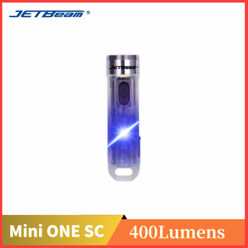 Jetbeam MINI ONE SC Type-C ชาร์จพวงกุญแจไฟฉาย 400Lumens 5 โหมดแสงแบตเตอรี่ในตัวไฟฉาย LED
