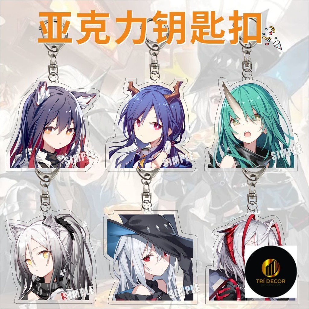 Arknights พวงกุญแจอะคริลิค Amiya Texas Angel กระเป๋านักเรียนอุปกรณ์ต่อพ่วงจี้