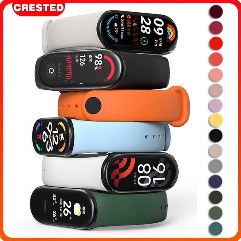 ยางซิลิโคนสายกีฬาสำหรับ Mi Band 10 9 8 NFC นุ่มสายรัดข้อมือสร้อยข้อมือเข็มขัดสำหรับ Xiaomi Mi Band 10 9 8 NFC