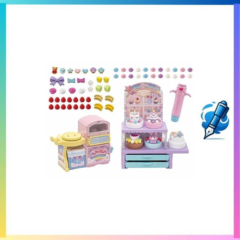 Takara Tomy Plastic Licca-chan Yumedeco Pastry Chef Pompom Whip Dress-up Pretend Play Toy