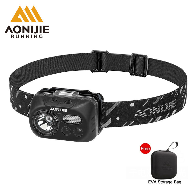 Aonijie E4031 LED ไฟหน้าเดินป่าเซ็นเซอร์ไฟหน้าติดทนนานสําหรับเดินป่าวิ่งเทรล
