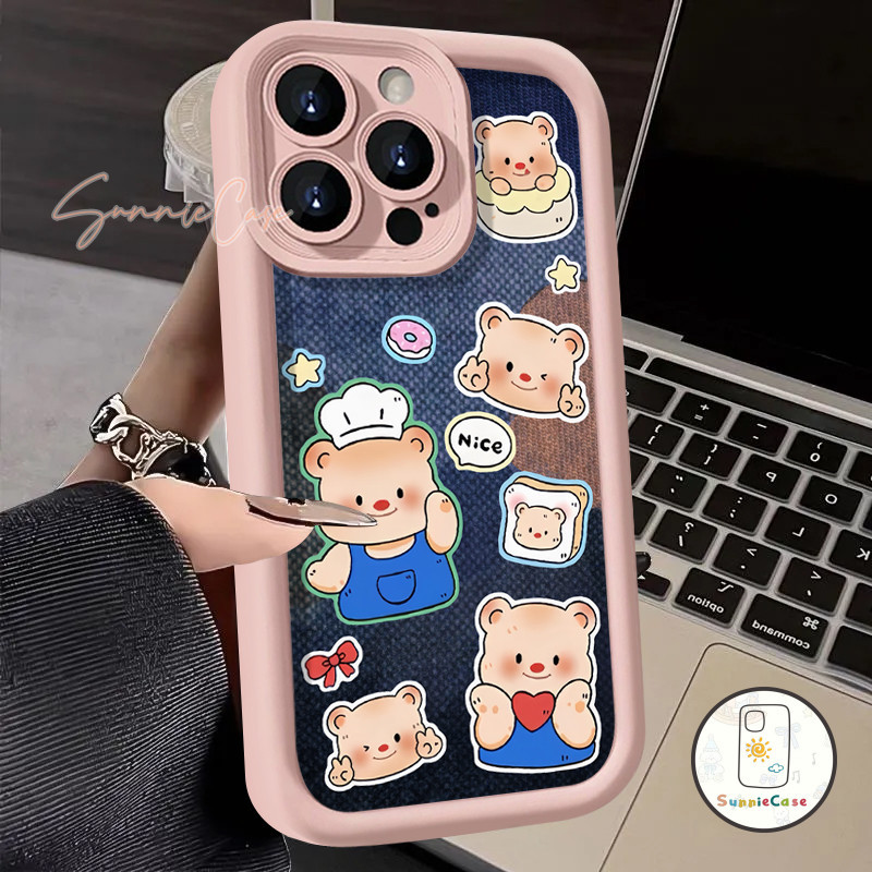 Butter bear การ์ตูนดูเดิลน่ารักเคส infinix Hot 9 12 10 30i 30 11 40i 20 Play Smart 8 6 7 5 Spark GO 20 Pro Note 30