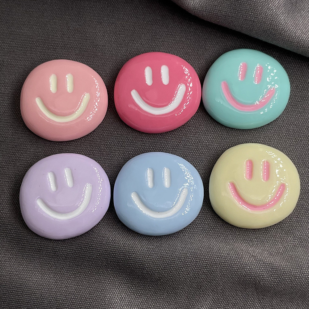 ใบหน้ายิ้มหลากสีสัน Jibbitz ชุดตัวติดรองเท้าเซต ตัวติดรองเท้ามีรู จิ๊บบิท Charms ตกแต่งน่ารัก