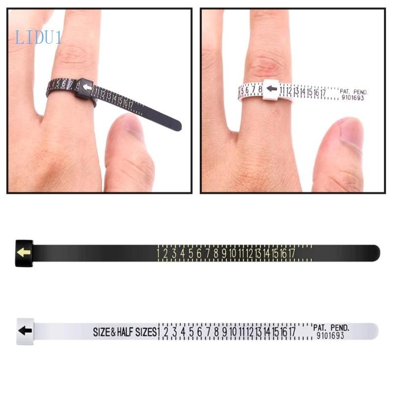 Lidu1 แหวน Sizer เครื่องมือวัดแหวนพลาสติก Sizer วัดชุดนิ้วมือวัดเครื่องประดับ Sizing เครื่องมือเครื่องมือวัดเมตร