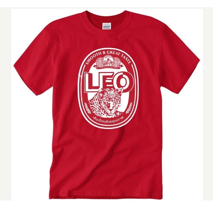LEO BEER T SHIRT เสื้อยืด เบียร์ ลีโอ วินเทจ ผ้า COTTON 100% SIZE S-5XL