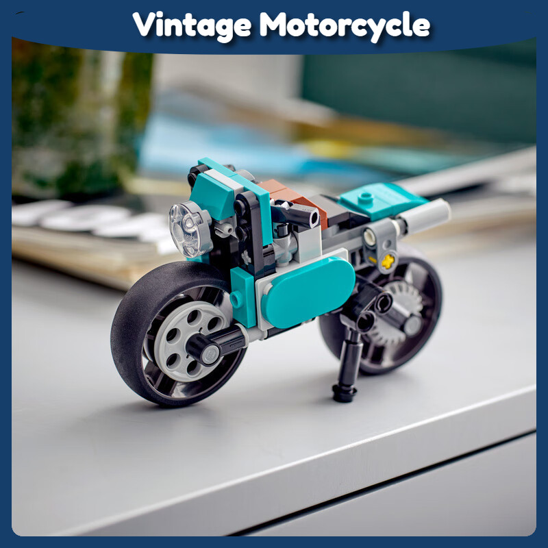 31135 Technology Series Vintage รถจักรยานยนต์ Building Block ประกอบเครื่องประดับเด็กs ของเล่นเพื่อการศึกษาผู้ใหญ่เด็กของขวัญ