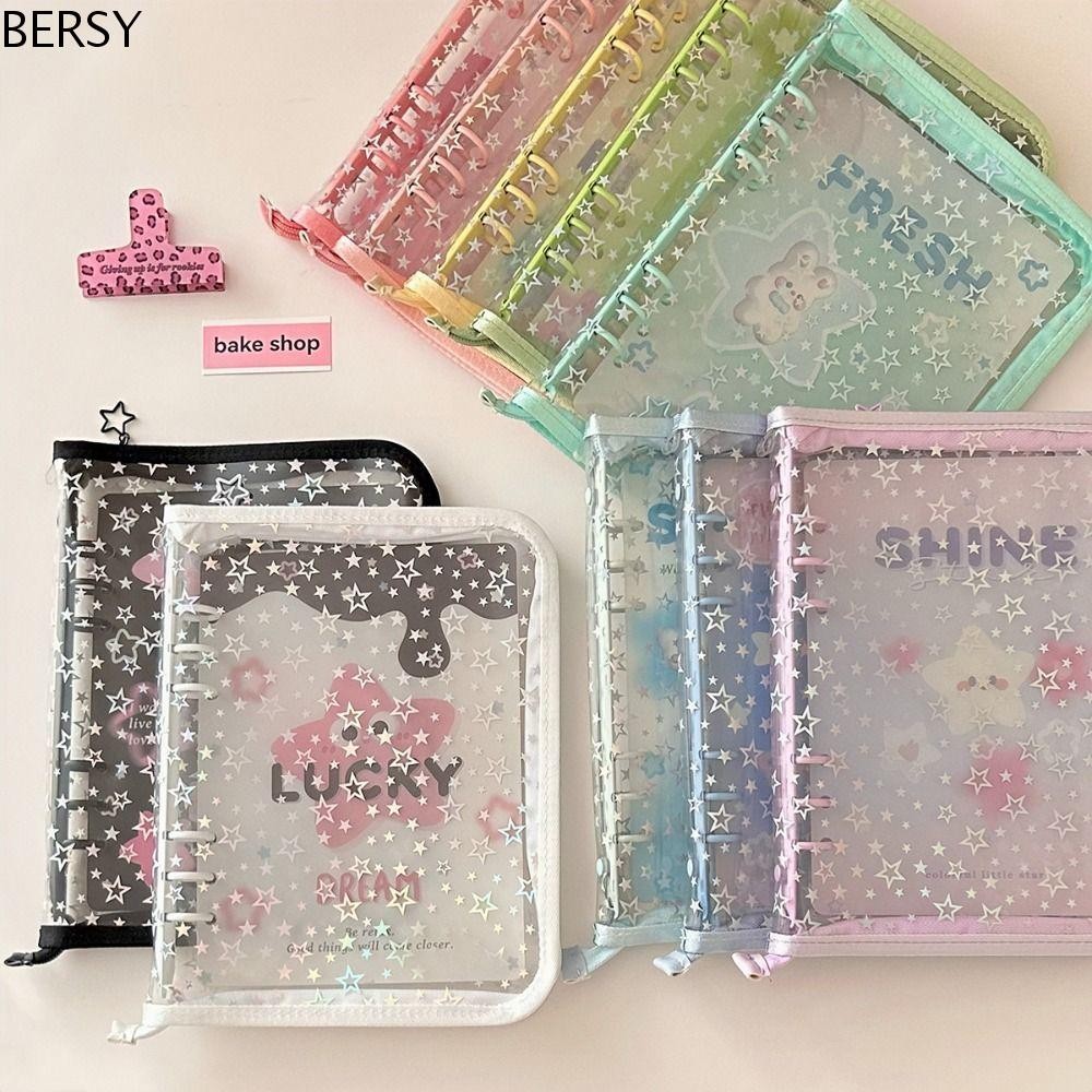 ฝาครอบอัลบั้มรูป BERSY Binder, A5 สไตล์เกาหลีผู้ถือ Photocard, Creative PVC โปร่งใส Simple Photo รวบรวมปกหนังสือคอลเลกชันการ์ดรูปถ่าย